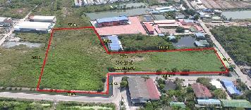  เพิ่มความสวย ความสะดวก  ที่ดิน 14 ไร่เศษ ติดถนน 2 ด้าน พร้อมหน้ากว้าง 276 ม. ถนนเลียบคลองสี่วา-เอกชัย   KK3460S