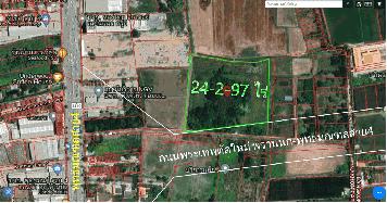 ที่ดินติดถนนพระเทพตัดใหม่25ไร่ ใกล้พุทธมณฑลสายสี่ 300เมตร