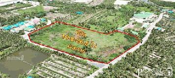 ที่สวย 10 ไร่เศษ หน้ากว้าง 148 ม. ติดถนน 3 ด้าน รถเทรลเลอร์ ลุยสบาย ใกล้นิคม สมุทรสาคร-พระราม 2 - KK3635S