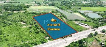 ให้ เช่าที่ดิน 4.5 ไร่ เด่น ติดถนน ทำเลดี ใช้งานได้ หลากหลาย ย่านกำแพงแสน ติดถนน เส้นมาลัยแมน-สุพรรณบุรี - KK3791S