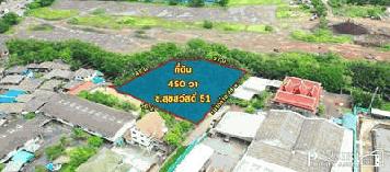 ขาย ที่ถมแล้ว 450 วา สีม่วงแท้ 100 % ใจกลางสุขสวัสดิ์ 51 สร้างโรงงานได้ ทุกประเภท เดินทางสะดวกใกล้วงแหวน - KK3724S