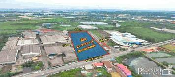 ขาย ที่ ดิน 22 ไร่เศษ สวย เด่น ติดถนนเส้นบ้านแพ้ว เหมาะทำจัดสรร และขึ้นโครงการ เดินทางสะดวกใกล้พระราม 2 เพียง 1.1 กม. เท่านั้น - KK3739S