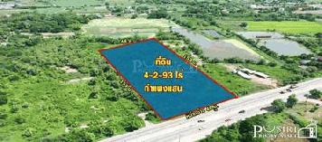 ให้ เช่าที่ดิน 4.5 ไร่ เด่น ติดถนน ทำเลดี ใช้งานได้หลากหลาย ย่านกำแพงแสน ติดถนนเส้นมาลัยแมน-สุพรรณบุรี - KK3791S