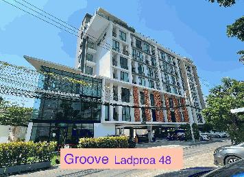 ขายคอนโดใหม่แต่งพร้อมอยู่ กรู๊ฟรัชดา-ลาดพร้าว 48 รถไฟฟ้าสีเหลือง ข.ห้วยขวาง