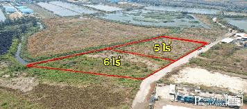 ที่สร้างโรงงาน/โกดัง 5 และ 6 ไร่ วางแปลนง่าย ใช้เทเลอร์สะดวก ใกล้พระราม 2 เพียง 2.5 ล้าน/ไร่  KK2645S