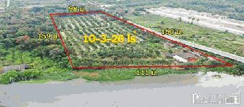 ขายที่สวย ริมแม่น้ำท่าจีน 10ไร่ ชมวิวเต็ม 111เมตร วิวโค้งน้ำ ด้านข้างติดถนน และคลอง เหมาะทำบ้านหรู โครงการ และซื้อทำกำไรใกล้วัดท่าไม้