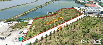 ที่เกือบ 5 ไร่ หน้ากว้าง 148 ม. ถมพร้อมสร้างโรงงาน น้ำไฟครบ เทรลเลอร์ลุยสบาย โซนพันท้าย - พระราม 2 KK5099S