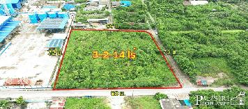 ที่สร้างโกดัง 3.5 ไร่ โดดเด่น ลงตัว หน้ากว้าง 68 เมตร ติดถนน 3 ด้าน ซื้อไว้มีแต่ราคาขึ้น เพียง 1 นาทีจากถนนสายใยรัก  KK5173S