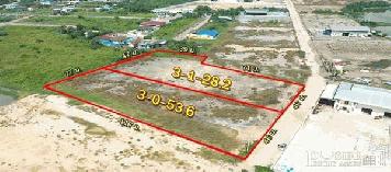 ขาย ที่สวย สร้างโรงงาน 3 ไร่เศษ 2 แปลงสุดท้าย ของโครงการ เป็นส่วนตัว ถมพร้อมใช้ อยู่ พันท้ายใกล้เส้นสาริน - KK3608S