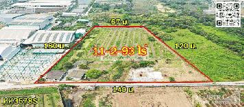 ที่สวยสร้างโกดัง/หมู่บ้าน เกือบ 12 ไร่ หน้ากว้างพิเศษ 140 ม. ใกล้ทั้งพุทธสาครและเพชรเกษม ราคาดีงาม KK3578S