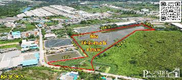 ที่สีม่วง 14 ไร่เศษ ราคาที่ต่ำกว่าราคาตลาด 35% เข้าออกได้ถึง 3 เส้นทาง ใกล้ ถ.บางปลา ถ.เศรษฐกิจ และ ถ.พระราม 2  KK3690S