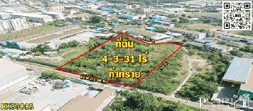 ขยายโรงงานใหม่ได้ทันที บนที่ถมแล้วเกือบ 5 ไร่ ทำเลดีและเดินทางสะดวก เชื่อมต่อถนนพระราม 2 - KK3901S