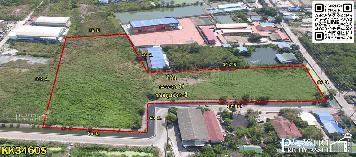 ที่ดิน 14 ไร่เศษ ติดถนน 2 ด้าน พร้อมหน้ากว้าง 276 ม. ถนนเลียบคลองสี่วา-เอกชัย KK3460S