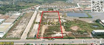 ที่สวยสีม่วง 10 ไร่ ถนนบางปลา สมุทรสาคร ถนน 4 เลนส์ ทรงสวยทำได้ทั้งโครงการและโรงงาน - KK1813S