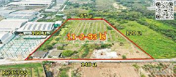 ขาย ที่สวยสร้างโกดัง/หมู่บ้าน เกือบ 12ไร่ หน้ากว้างพิเศษ 140 ม. ใกล้ ทั้งพุทธสาครและ เพชรเกษม ราคาดีงาม - KK3578S