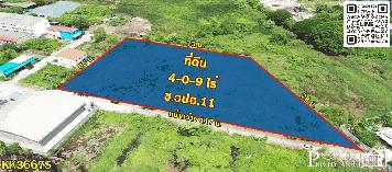 สร้างโรงงานได้ทุกประเภท ที่สีม่วง 4 ไร่ พร้อมหน้ากว้าง 117 เมตร เดินทางง่าย ใกล้ถนนเศรษฐกิจเพียง 800 ม.  KK3667S