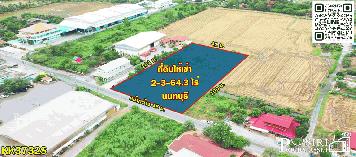 ที่ถมแล้วให้เช่า เกือบ 3 ไร่ ทำเลสวย เด่นติดถนน ใช้งานได้หลากหลาย ใกล้ถนนบางบัวทอง-สุพรรณ 1.8 กม.  KK3732S