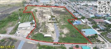 สร้างโรงงาน และโครงการของคุณให้มีกำไรเร็วกว่าที่อื่นๆ กับที่ดิน 22 ไร่เศษ ฮวงจุ้ยแบบเทพๆ ใกล้พุทธสาครเพียง 3.5 กม. - KK3463S