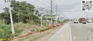 ที่ 6.5 ไร่ ตรงข้ามนิคมอุตสาหกรรมปิ่นทอง1 เด่น ใกล้มอเตอร์เวย์ 7 ถนน 3 ด้าน 