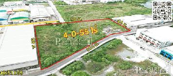 สร้างโรงงานสวย 4 ไร่ หน้ากว้างเด่น 111 ม. เทรลเลอร์เข้าออกสะดวก ติดถนน ซอย ราษฏร์สามัคคี5 ใกล้ถนนเศรษฐกิจเพียง 1.1 กม. - KK5119S