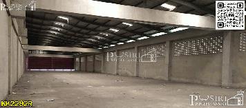 คุ้มค่ามาก โกดังให้เช่า พร้อมบ้านพักคนงาน แข็งแรง ติดถนนใหญ่ ถนนกว้าง  โกดังให้เช่าท่ามะกา KK2292R