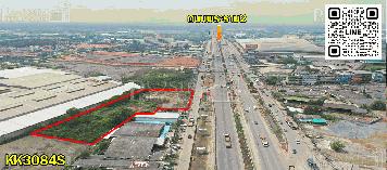 โกดังพร้อมหน้าร้าน ต้องแปลงนี้ ที่ถมแล้ว 4 ไร่ ติดพระราม 2 โดดเด่น เข้าออกง่าย ราคาจับต้องได้ KK3084S