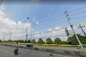  ขายที่ดินเปล่าติดถนนฉลองกรุง ใกล้ถนนสุวิทวงศ์  และ นิคมลาดกระบัง เนื้อที่ 7-3-75 ไร่ 