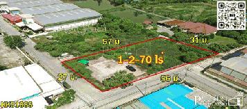 ขายที่สวยสร้างโรงงาน 1.5 ไร่ ติดถนน 2ด้าน แปลงมุมงดงามถมพร้อมสร้าง หน้ากว้าง 56ม. เทรลเลอร์เข้าออกสบาย ใกล้คลองสี่วา ถ.เศรษฐกิจ และเอกชัย- KK5188S