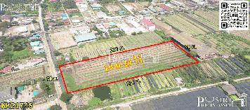 ที่อนาคตดี 10 ไร่ ในราคาโปรโมชั่น ใกล้แนวขยายเส้นกัลปพฤกษ์ ติด ถ.เลียบคลองหมื่นปรารมย์ ใกล้สายสี่ตัดใหม่-บางบอน 5  ที่ดินสมุทรสาคร  KK2174S