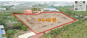 เชื้อเชิญทุกโรงงานกับที่ถมแล้ว 6.38ไร่ ย่านคลองสี่วา ใกล้เอกชัย ที่มาพร้อมใบ รง.4