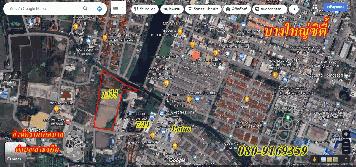 ขายที่ดินบางใหญ่ซิตี้ ตรงข้ามเซนทรัลเวสเกต #เทศบาลตำบลเสาธงหิน ติดหน้ากว้าง 65 เมตร ด้านหน้าติดถนน ด้านหลังติดคลอง 12ไร่ เหมาะทำทาวน์โฮม หมู่บ้านขนาดเล็ก  ขายไร่ละ 11 ล้าน 080-9169359 ก้อง