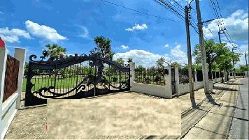  สร้างหมู่บ้านพักอาศัย ตลาด MRTท่าอิฐ ไทรม้า เหมาะกับการพัฒนา ที่ดินพื้นที่กว้าง 9ไร่ 2งาน 80ตรว. 140ลบ. อาคารที่พัก 1 ชั้น 100ตรม.สำนักงาน