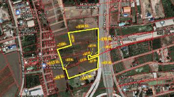 ขายที่ดินเปล่า ติดถนนราชพฤกษ์ เนื้อที่รวม 23-2-89.7 ไร่