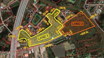 ขายที่ดิน ติดถนนราชพฤกษ์ ทั้งหมด 2 แปลงใหญ่ เนื้อที่รวม 30-2-59.9 ไร่