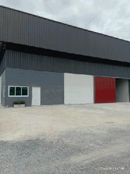 C4208 ให้เช่าโกดังพร้อมออฟฟิศพื้นที่ 394 ตรม สร้างเสร็จใหม่ ใกล้ถนนทางหลวง 345 ใกล้มอเตอร์เวย์ บางลำโพ นนทบุรี