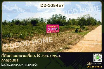 ที่ดินด่านมะขามเตี้ย 4 ไร่ 399.7 ตร.ว. กาญจนบุรี ใกล้โรงพยาบาลด่านมะขามเตี้ย DD-105457