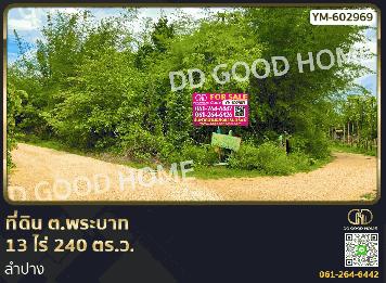 ที่ดิน ต.พระบาท 13 ไร่ 240 ตร.ว. ลำปาง