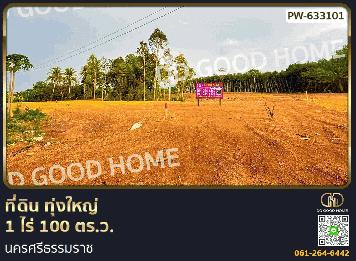 ที่ดิน ทุ่งใหญ่ 1 ไร่ 100 ตร.ว. นครศรีธรรมราช