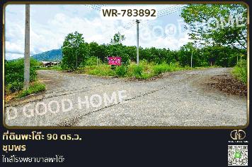 WR-783892 ที่ดินพะโต๊ะ 90 ตร.ว. ชุมพร ใกล้โรงพยาบาลพะโต๊ะ