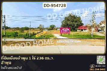 DD-954728 ที่ดินเมืองลำพูน 1 ไร่ 236 ตร.ว. ลำพูน ใกล้โกลบอลเฮ้าส์
