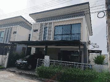 ขายบ้านแฝด (หลังเดี่ยว) 2 ชั้น สไตล์อบอุ่น พร้อมอยู่ โครงการหมู่บ้านอีโคเฮาส์ วงแหวนลำลูกกา จ.ปทุมธานี