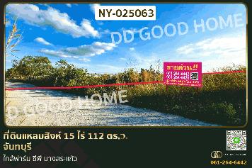 NY-025063 ที่ดินแหลมสิงห์ 15 ไร่ 112 ตร.ว. จันทบุรี ใกล้ฟาร์ม ซีพี บางสระแก้ว