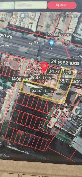 ขายที่ดินเพชรบุรีตัดใหม่ หน้ากว้างติดถนนเพชรบุรีตัดใหม่ 20 เมตร ลึก 40 ม. พื้นที่เป็นรูปตัวแอล 