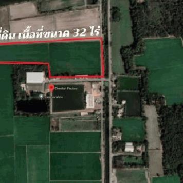 ขายที่ดินเปล่ายกแปลง 32 ไร่ ทำเลดี อำเภอบางไทร จังหวัดพระนครศรีอยุธยา